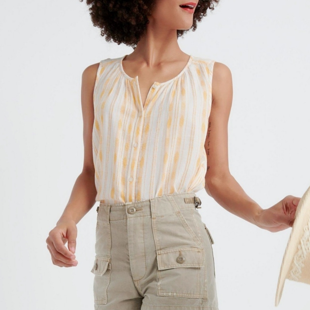NWT Lucky Brand Striped Sleeveless Shirt